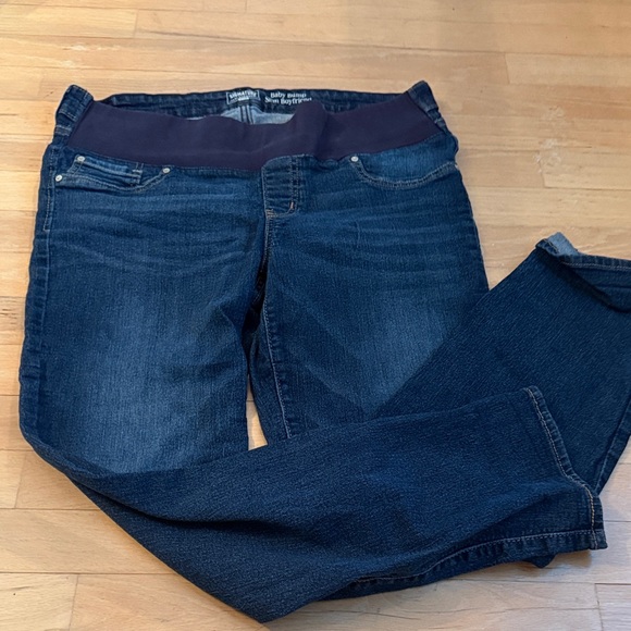 Signature by Levi Strauss Denim - Signature by Levi Strauss Dark Blue Maternity Straight Leg Jeans